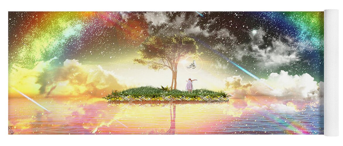 Holy Spirit Yoga Mat featuring the digital art Encountering The Holy Spirit by Dolores Develde