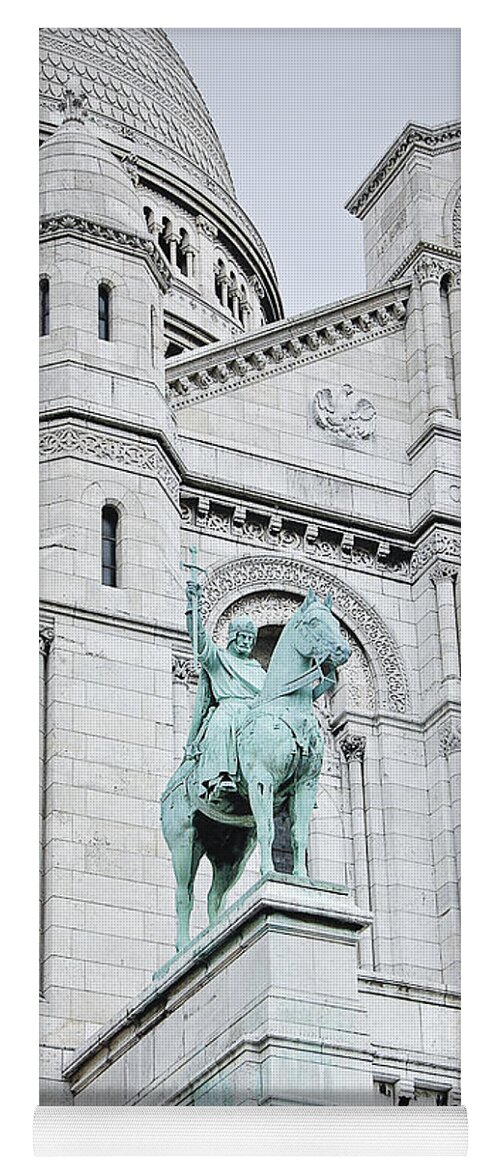 Photography Yoga Mat featuring the photograph Equestrian Statue Sacre Coeur Paris by Ivy Ho