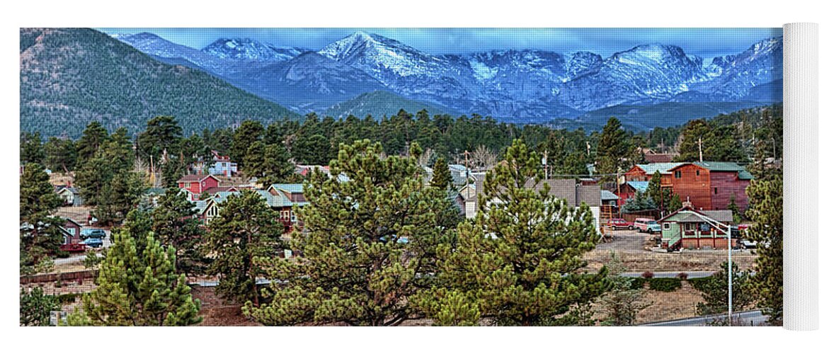 Mountains Yoga Mat featuring the photograph Estes Park Morn by Susan Rissi Tregoning