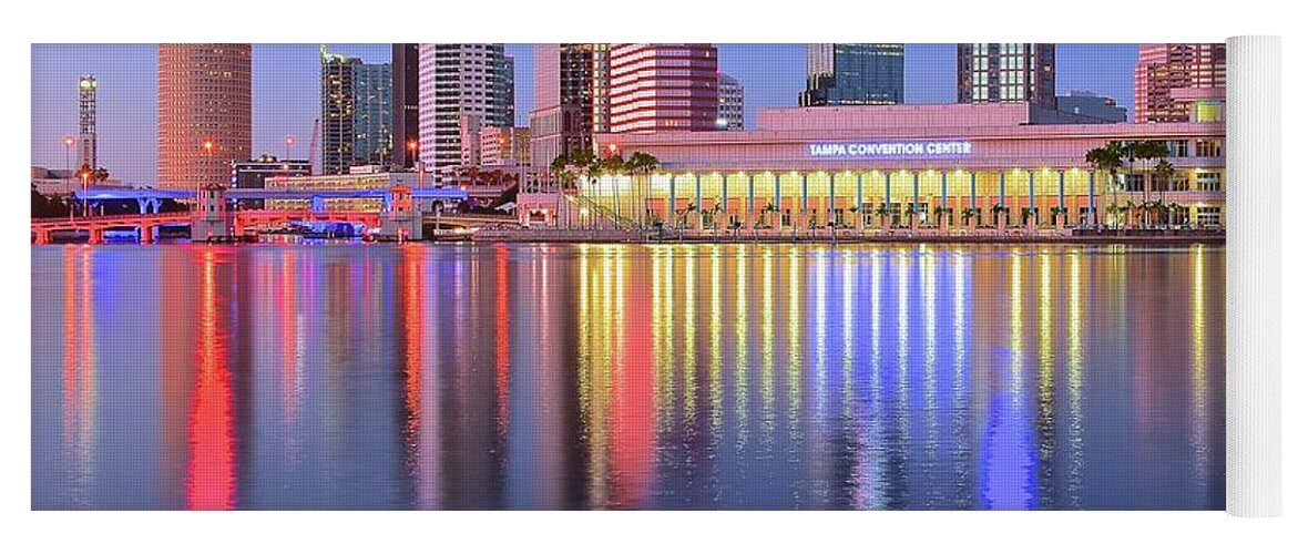 Tampa Yoga Mat featuring the photograph Evening Time in Tampa by Frozen in Time Fine Art Photography