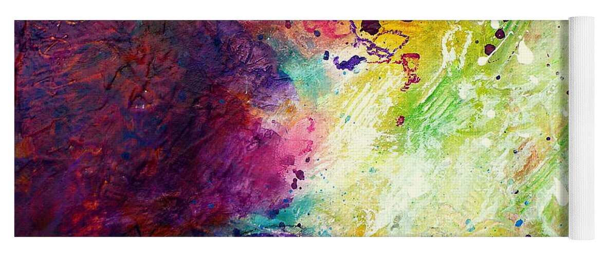 Abstract Painting Yoga Mat featuring the painting Evermore by Tracy Bonin