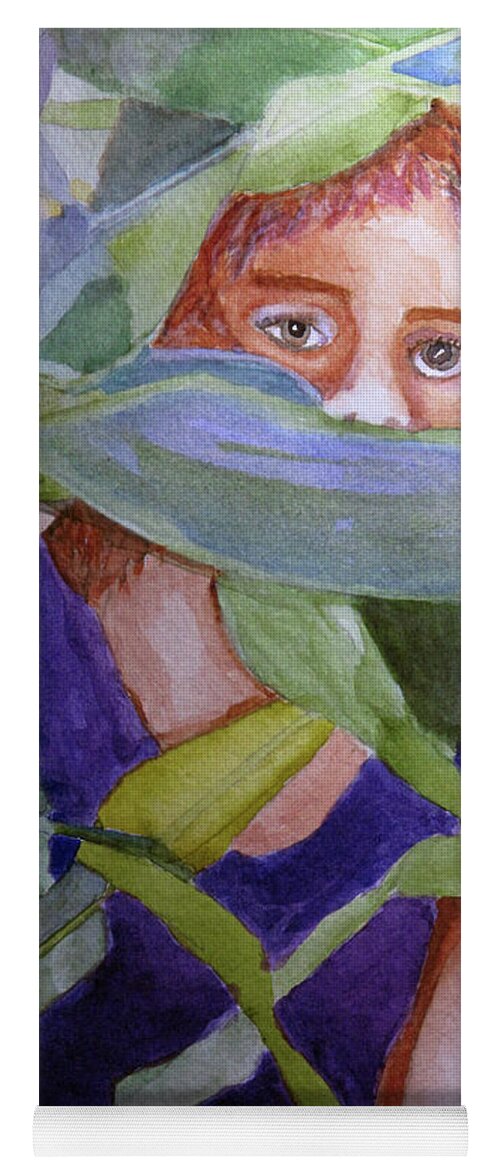 Excerpt Yoga Mat featuring the painting Excerpt from the Peeper by Sandy McIntire