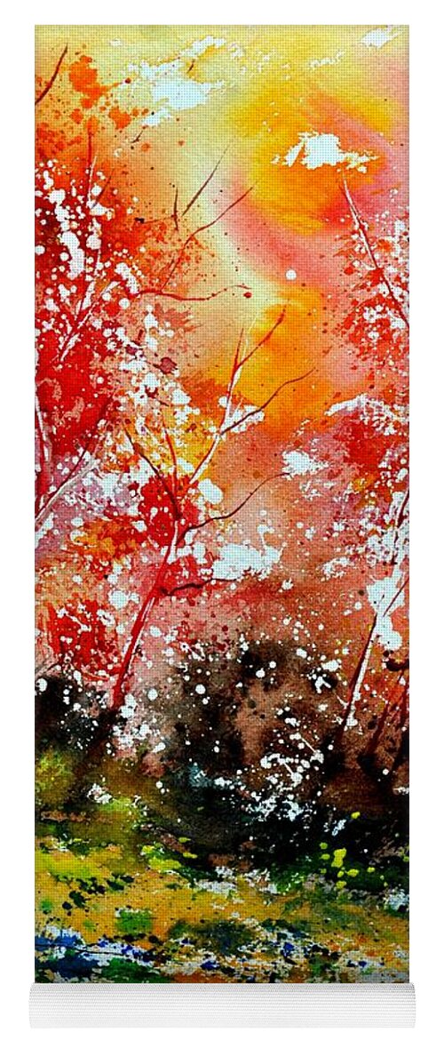 Nature Yoga Mat featuring the painting Exploding nature by Pol Ledent