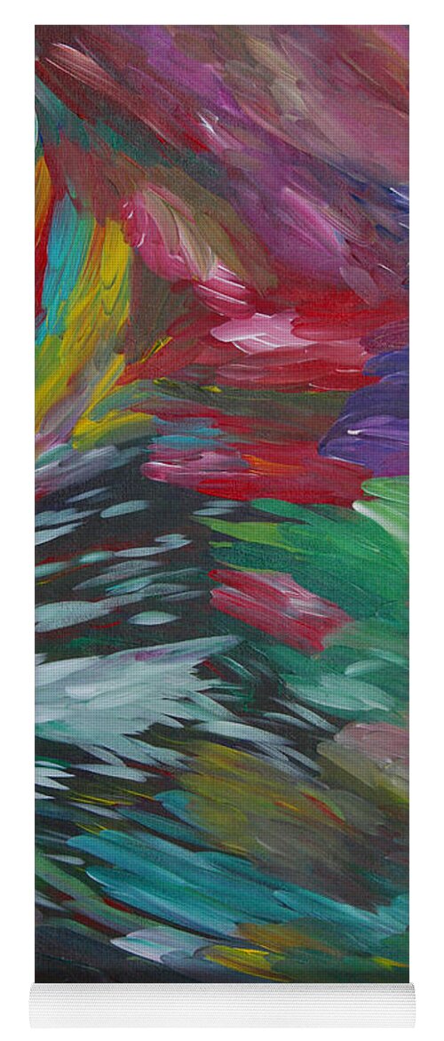 Fusionart Yoga Mat featuring the painting Explosion by Ralph White