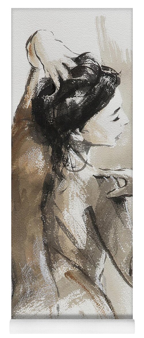 Woman Yoga Mat featuring the painting Expression by Steve Henderson