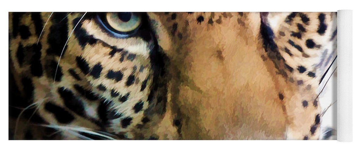 Leopard Yoga Mat featuring the photograph Eye Of The Leopard by Athena Mckinzie