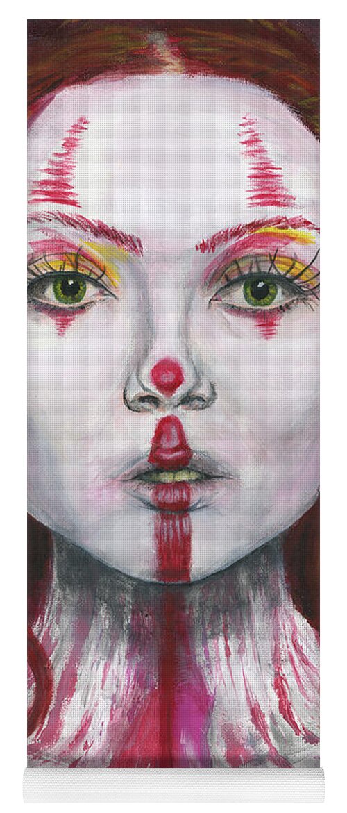 Clown Yoga Mat featuring the painting Eyes Open by Matthew Mezo