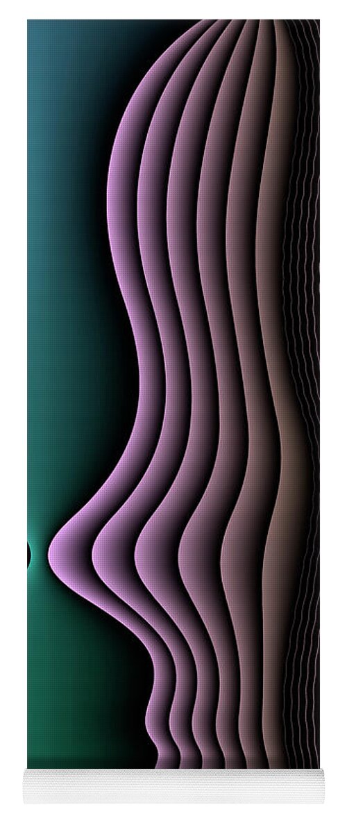 Illuminated Abstracts Yoga Mat featuring the digital art Face To Face by Becky Titus