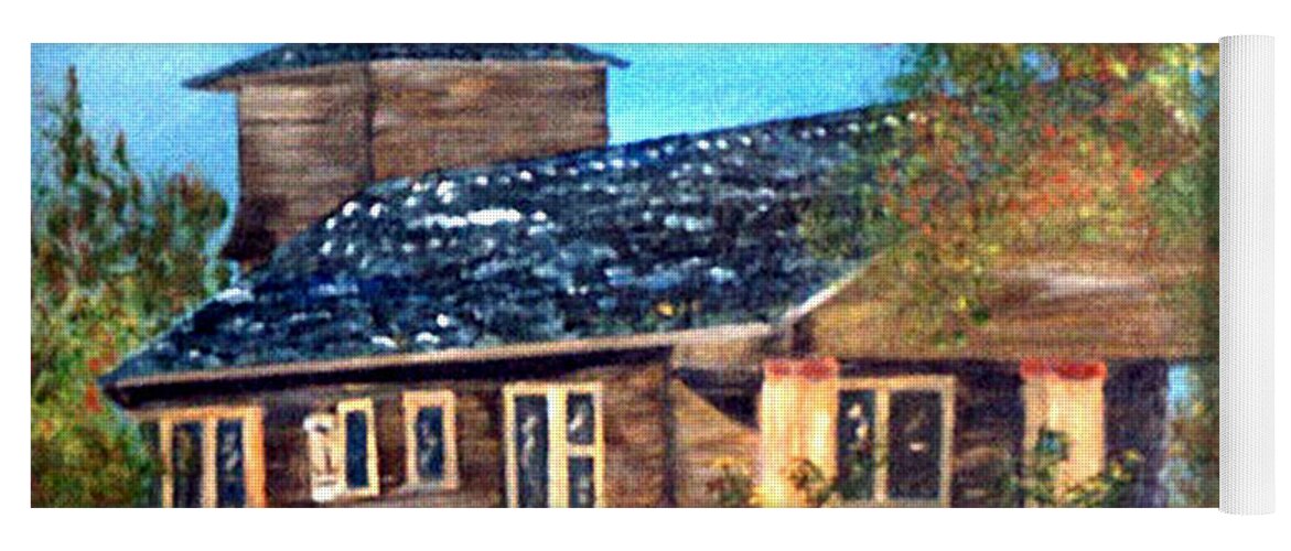 Old Houses & Buildings Prints Yoga Mat featuring the painting Faded Glory by Gail Daley