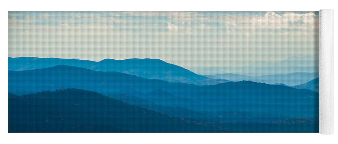 Appalachian Mountains Yoga Mat featuring the photograph Fading Appalachians by Rob Hemphill