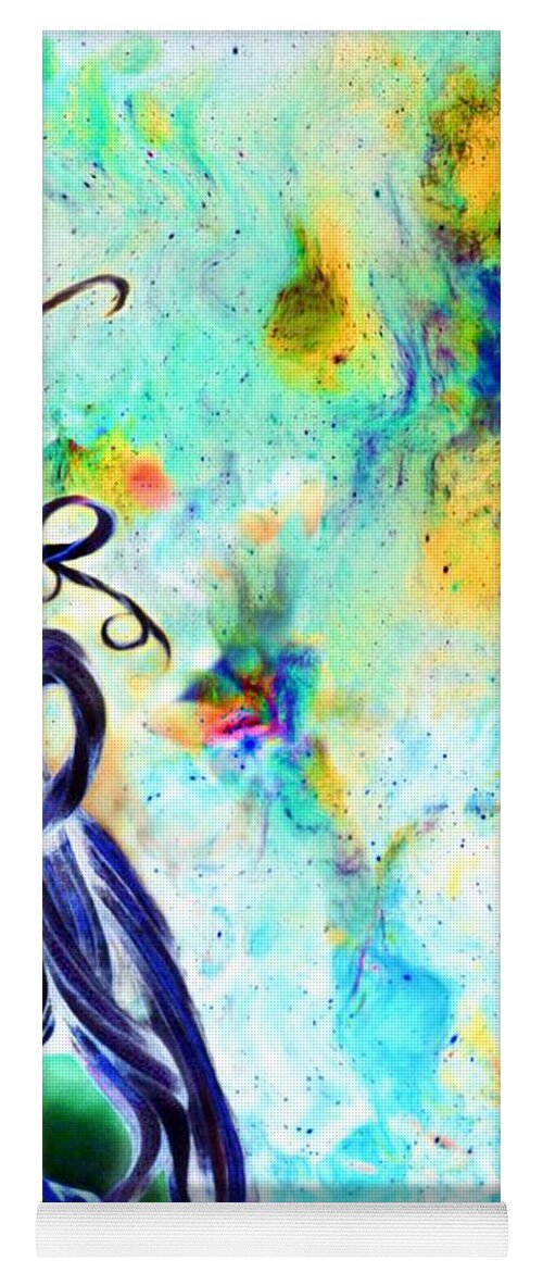 Abstract Yoga Mat featuring the digital art Faries and Butterflies by David Neace