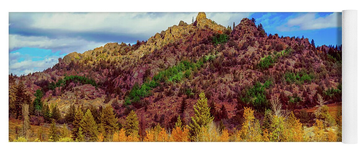 Desert Yoga Mat featuring the photograph Fall In The Oregon Owyhee Canyonlands by Robert Bales