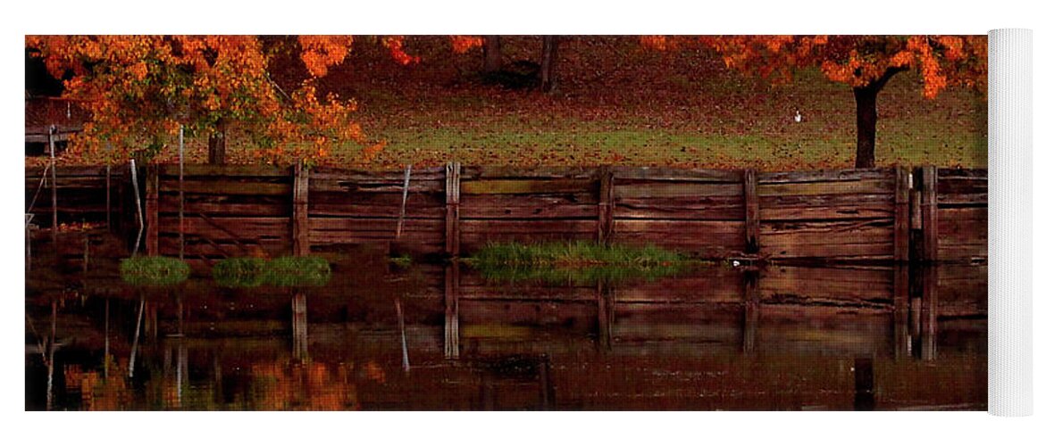 Toledo Bend Yoga Mat featuring the photograph Fall on Toledo Bend by Michael Tidwell