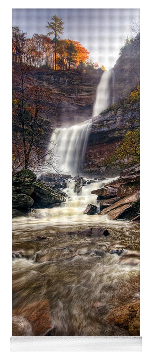 Fall Colors Yoga Mat featuring the photograph Falls Fury by Neil Shapiro