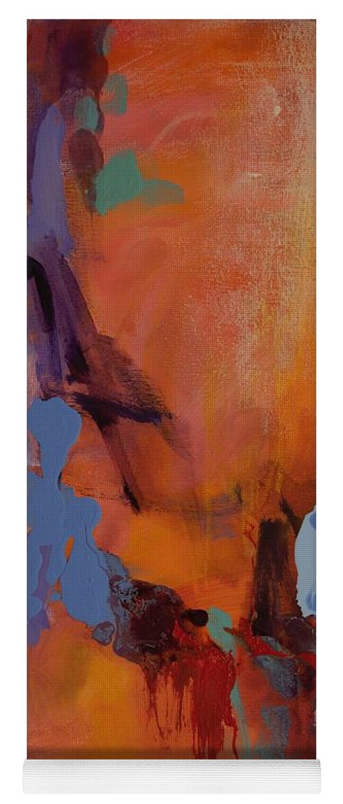 Abstract Yoga Mat featuring the painting Feeling the Heat by Chris Hobel