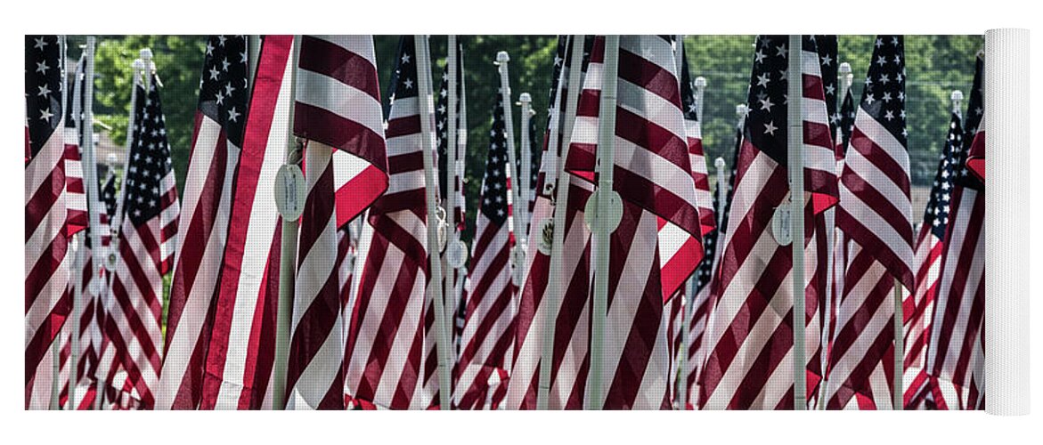 4th. Stripes Yoga Mat featuring the photograph Field of Honor #1 by Thomas Marchessault