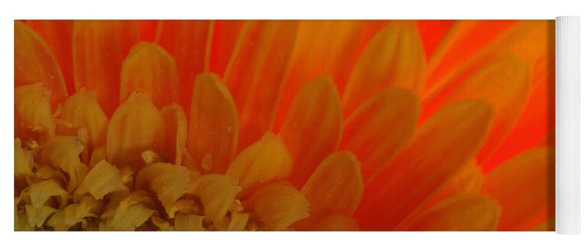 Abstract Yoga Mat featuring the photograph Fire Petals by Juergen Roth