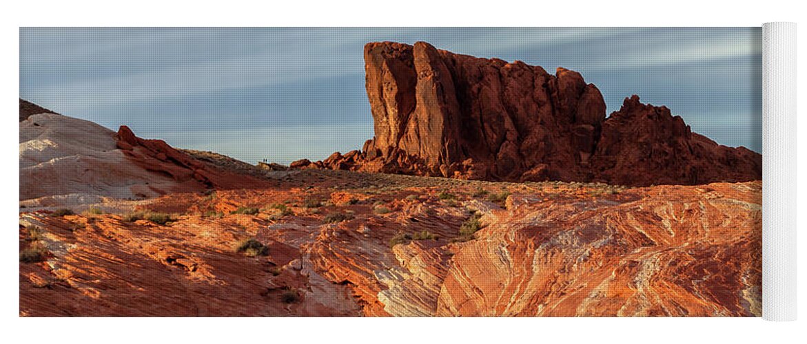 Valley Of Fire Yoga Mat featuring the photograph Fire Rock by Jonathan Nguyen