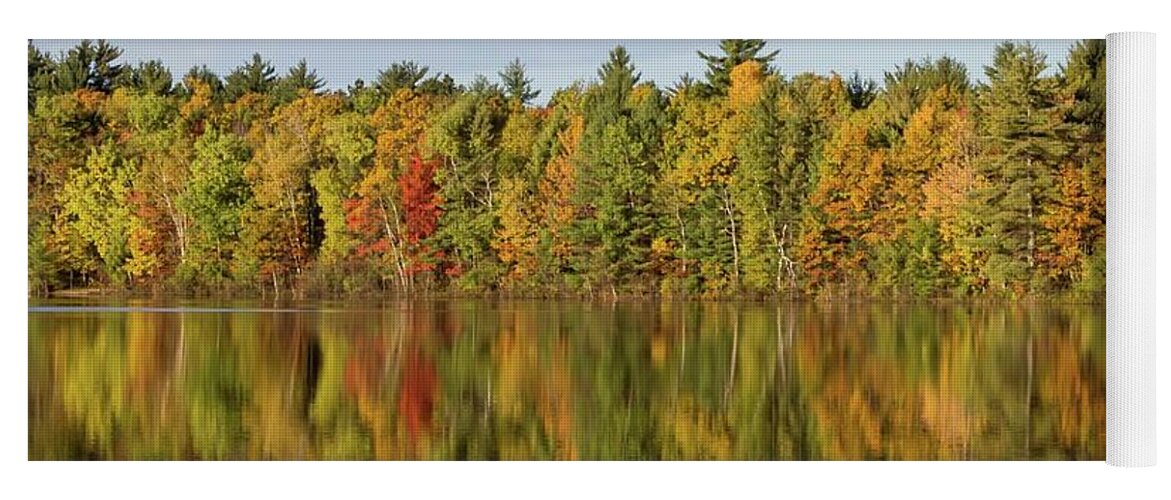 Fall Yoga Mat featuring the photograph Firefly Lake Reflection #2 by Paul Schultz