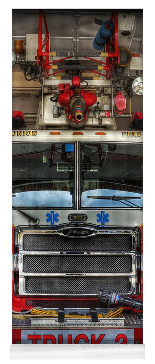 Fire Engine Yoga Mat featuring the photograph Fireman - Fire Engine by Lee Dos Santos