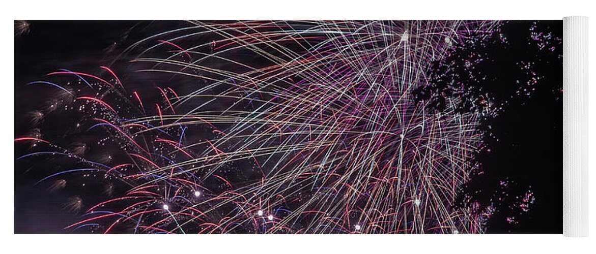 Fireworks Yoga Mat featuring the photograph Fireworks 7 by Jerry Gammon
