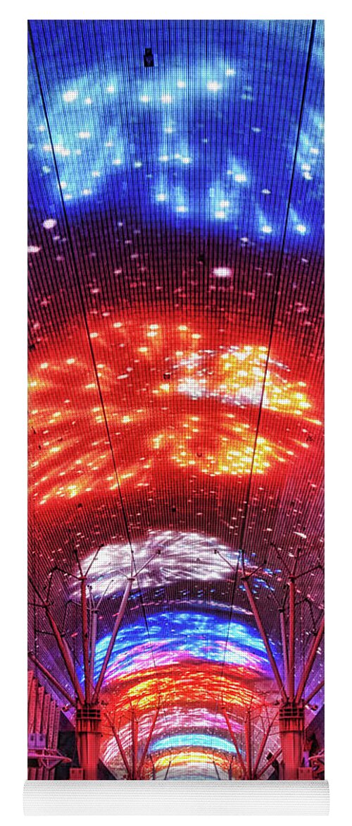 Fireworks Yoga Mat featuring the photograph Fireworks display in Las Vegas by Tatiana Travelways