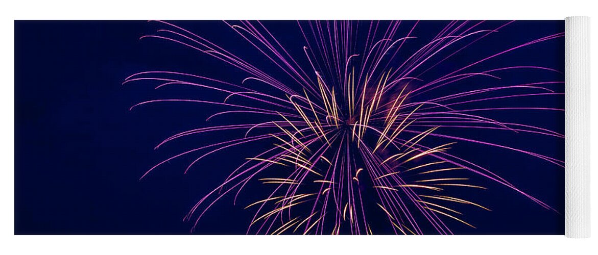 Fireworks Yoga Mat featuring the photograph Fireworks Display by Skip Tribby