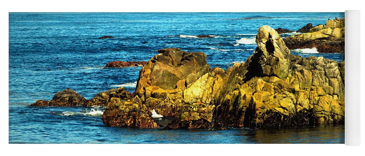 Monterey-bay Yoga Mat featuring the photograph Fishing Monterey Bay CA by Joyce Dickens