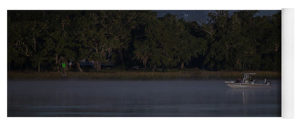 Wando River Yoga Mat featuring the photograph Fishing under the Stars by Dale Powell
