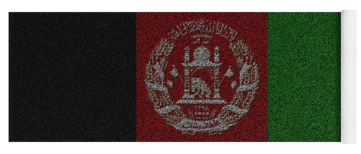 Afghanistan Yoga Mat featuring the digital art Flag of Afghanistan by Jeff Iverson