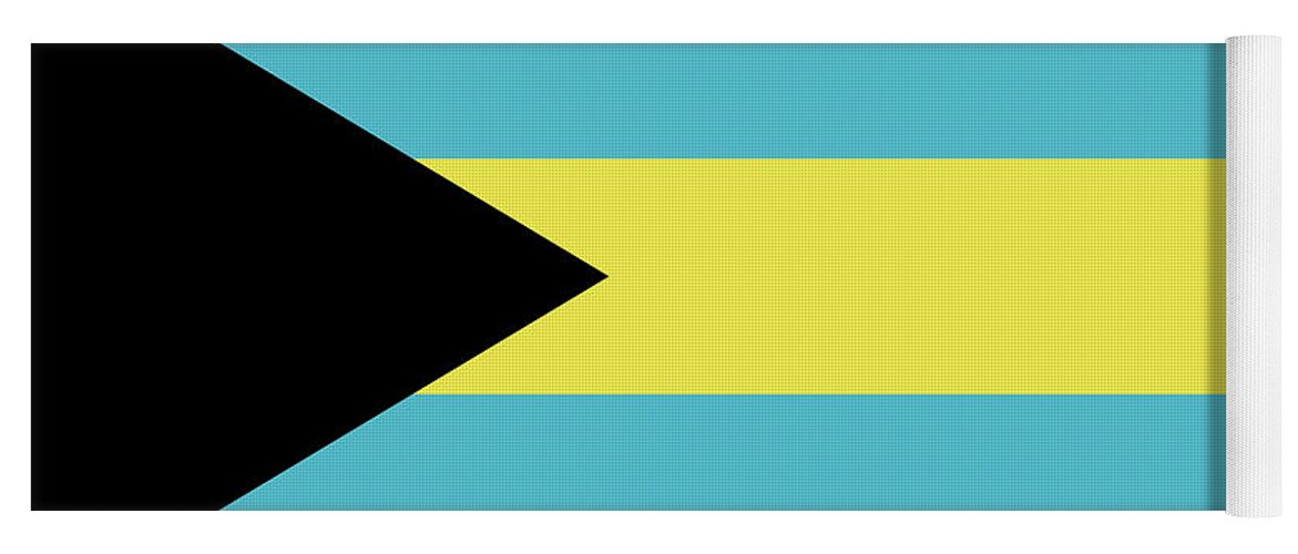 Bahamas Yoga Mat featuring the digital art Flag of the Bahamas by Roy Pedersen