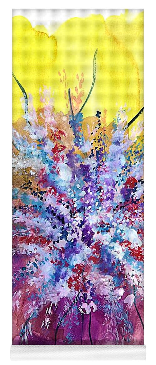 Flowers Yoga Mat featuring the painting Floral 20 by David Neace CPX