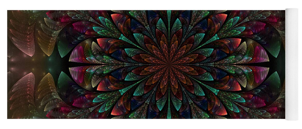 Floral Yoga Mat featuring the digital art Floral Resplendent Abstract by Shari Nees
