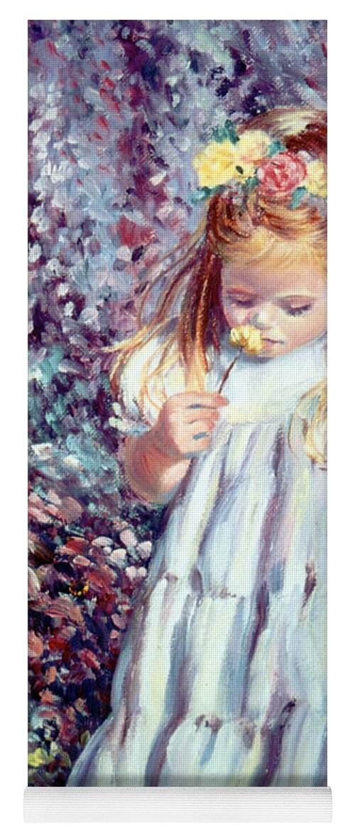 Children Yoga Mat featuring the painting Floral Scent by Marie Witte