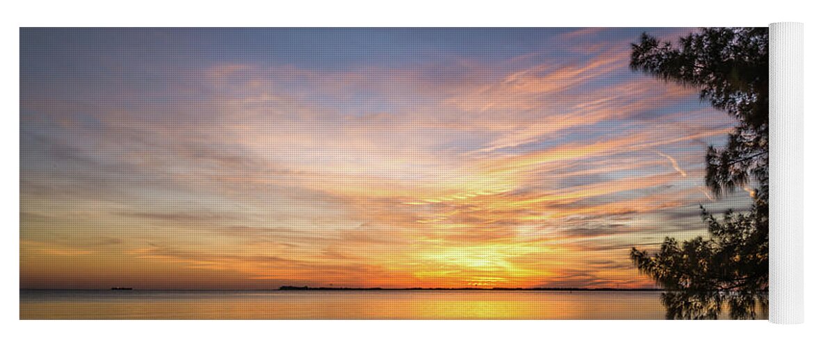 Sunset Yoga Mat featuring the photograph Florida sunset #3 by Paul Quinn