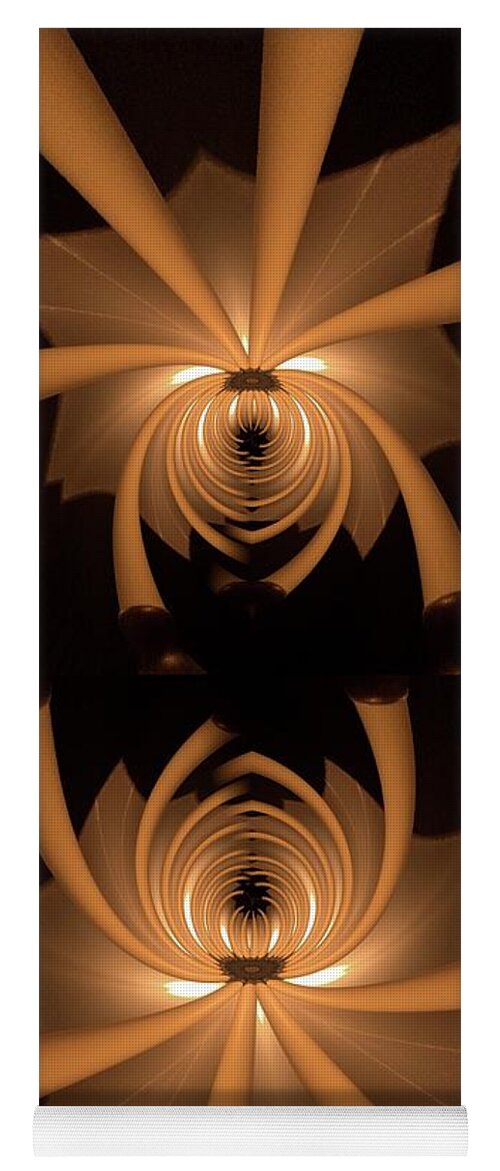 Collage Yoga Mat featuring the digital art Flower Light by Ronald Bissett