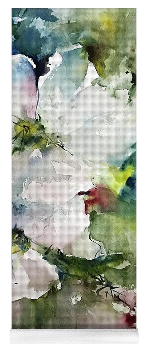 Flowers Yoga Mat featuring the painting Flower Series by Robin Miller-Bookhout