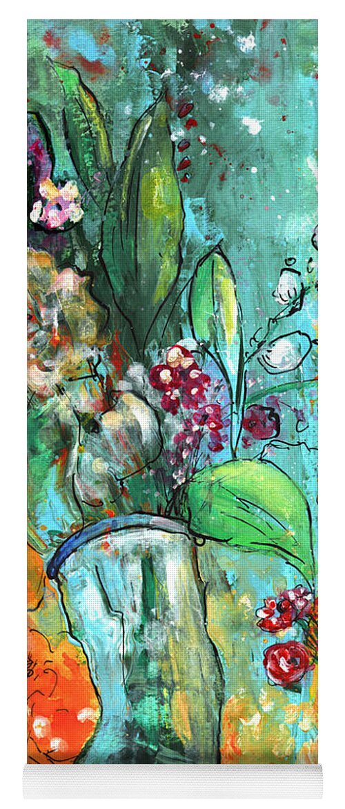 Flowers Yoga Mat featuring the painting Flowers for You by Miki De Goodaboom