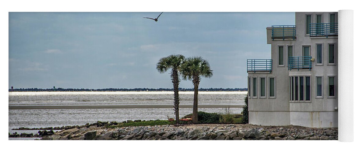 Breach Inlet Yoga Mat featuring the photograph Flying Home for the WInter by Dale Powell