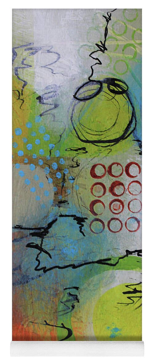 White Yoga Mat featuring the mixed media Flying in the Clouds by April Burton