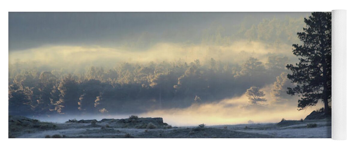Fog Yoga Mat featuring the photograph Fog At Sunrise by Shane Bechler