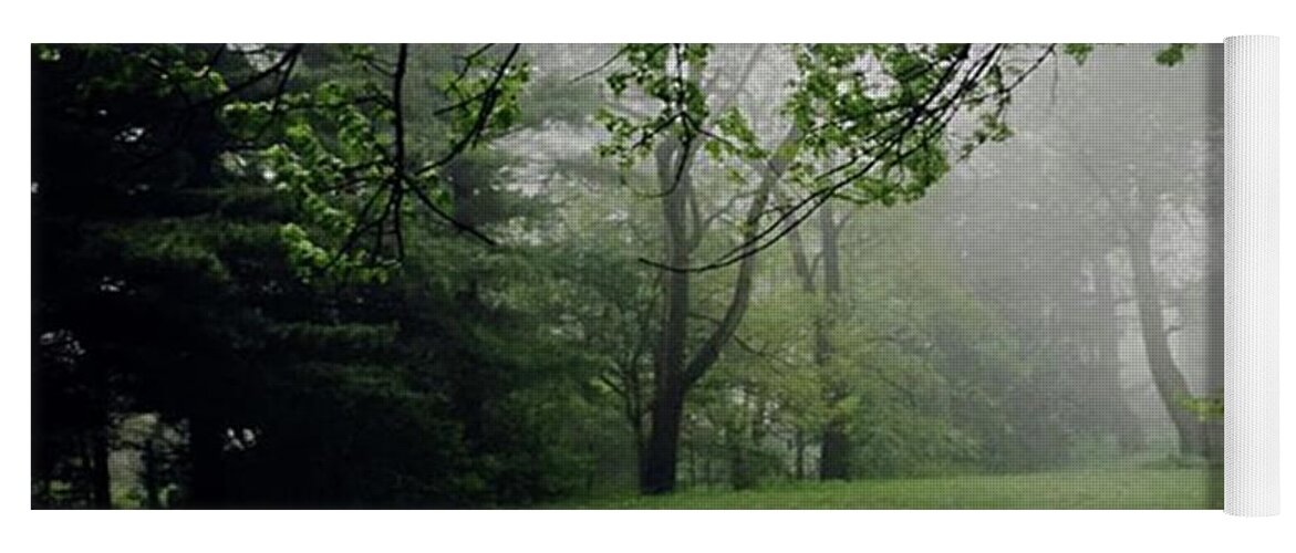 Fog Yoga Mat featuring the photograph Fog On The Green by Frank J Casella