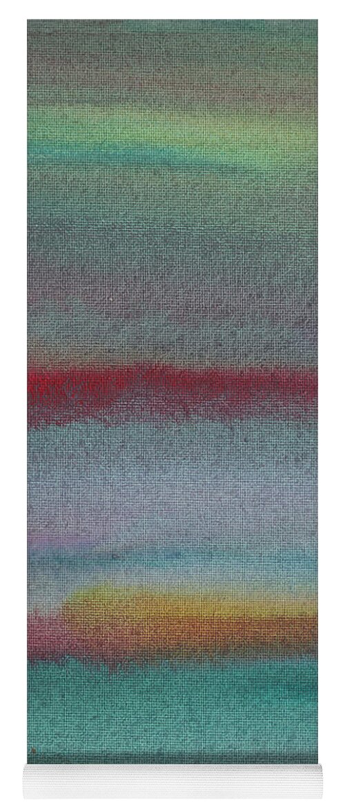 Fog Yoga Mat featuring the painting Foggy Sunset by Phil Strang