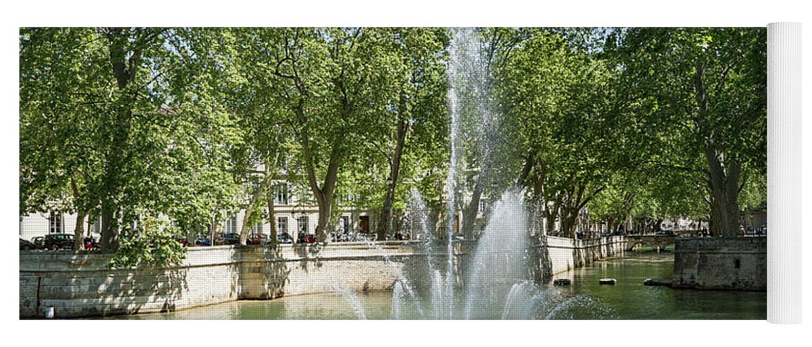 Water Yoga Mat featuring the photograph Fontaine De Nimes by Scott Carruthers