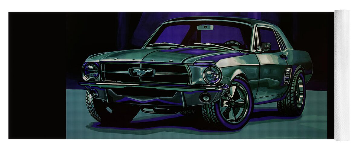 Ford Mustang Yoga Mat featuring the painting Ford Mustang 1967 Painting by Paul Meijering