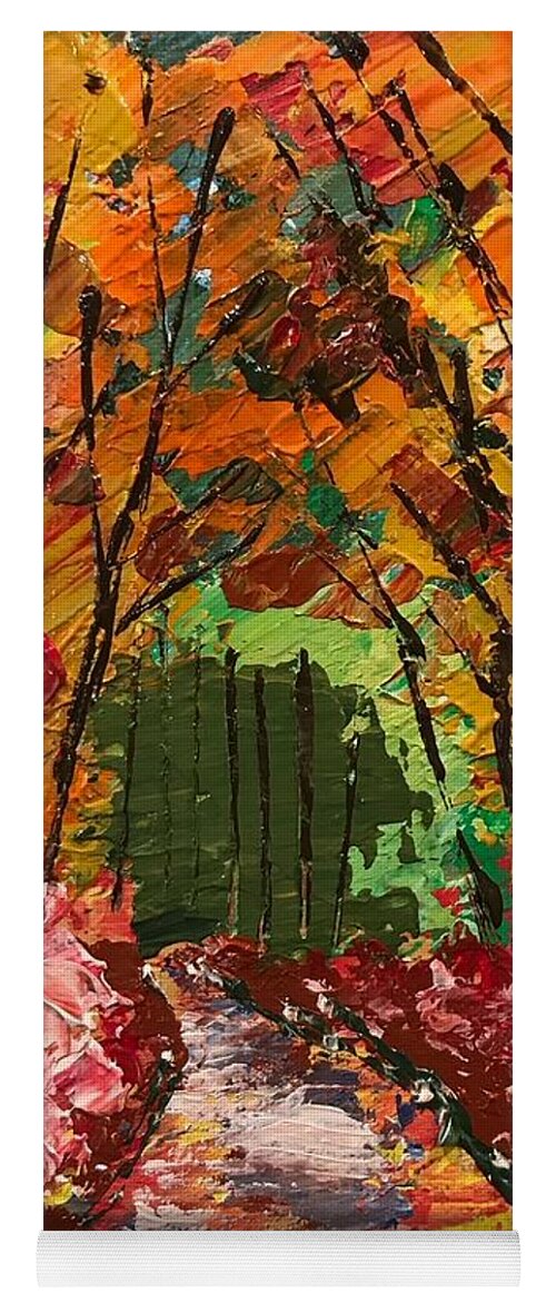 Acrylics Yoga Mat featuring the painting Forest by Jim McCullaugh