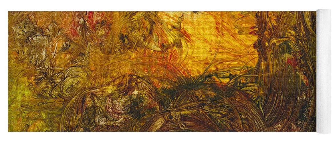 Forest Yoga Mat featuring the painting Forest Light 60 by David Ladmore