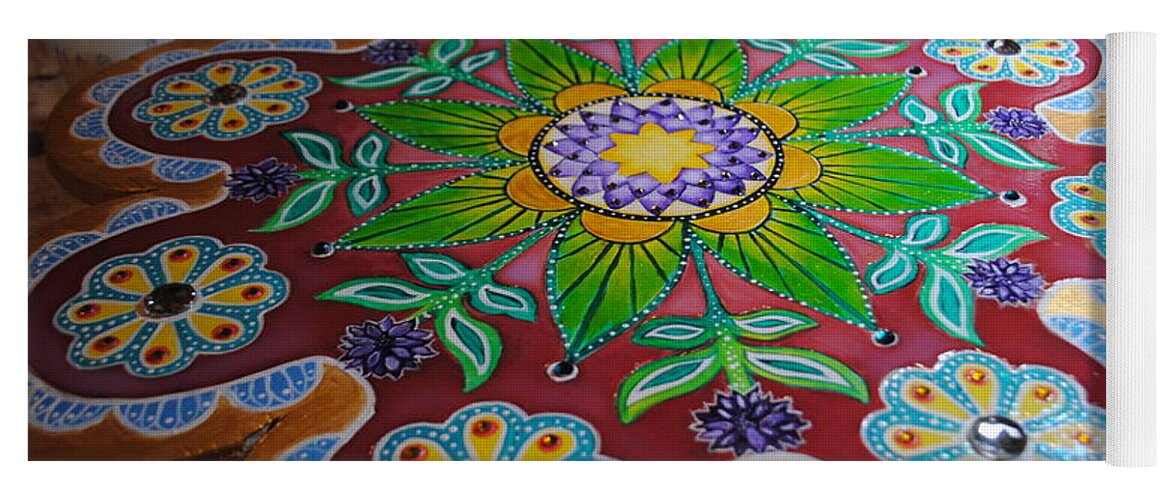  Yoga Mat featuring the painting Forever Flower by Patricia Arroyo