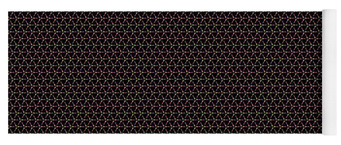 Bruce Yoga Mat featuring the painting Fractal Pattern 229 by Bruce Nutting