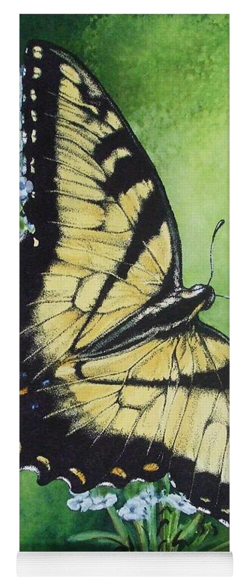 Bugs Yoga Mat featuring the mixed media Fragile Beauty by Barbara Keith